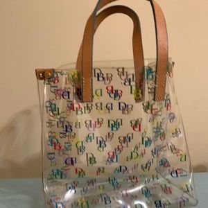 Dooney & Bourke with leather straps clear purse